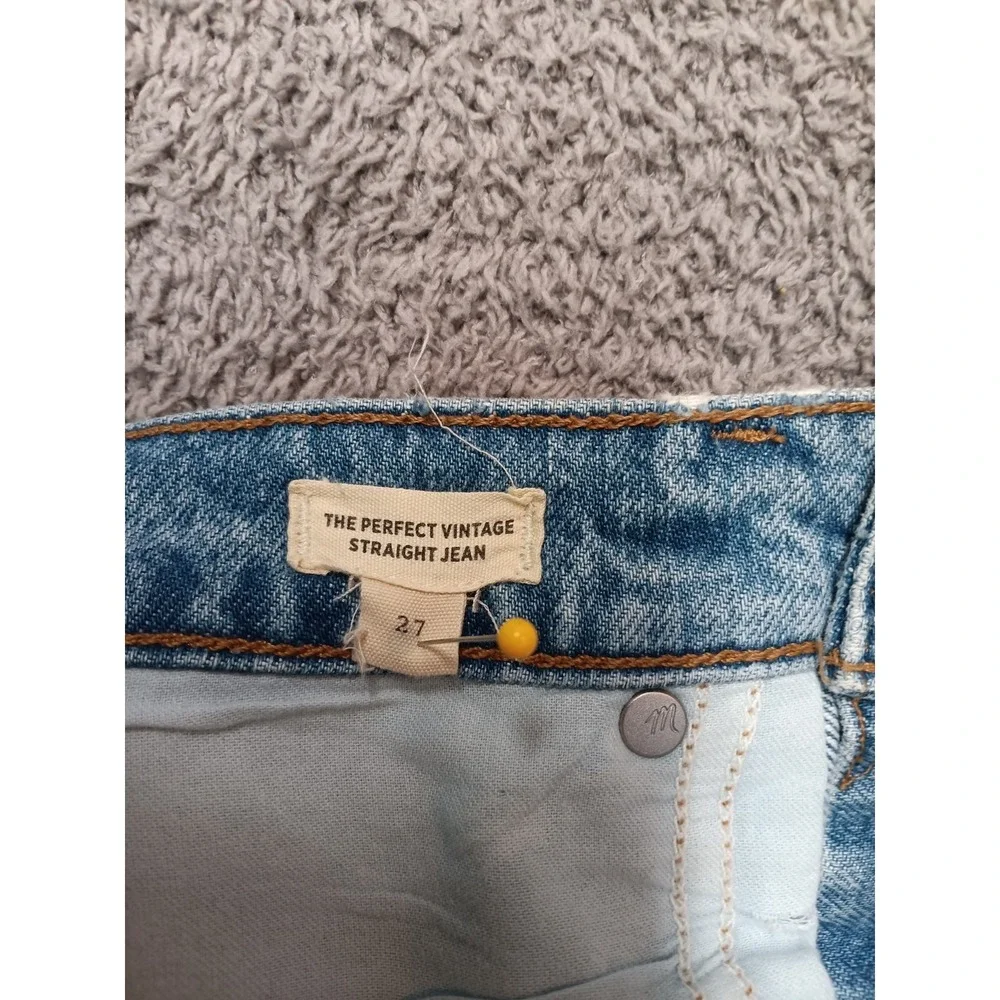 Madewell Perfect Vintage Straight Jeans Women 27 Light‎ Wash Denim
